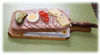 belegtes Brot mit Pfefferoniwurst